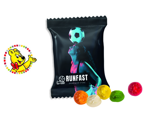 HARIBO Standardformen Werbetüte, Inhalt: HARIBO Fussbälle ca. 6,5 g