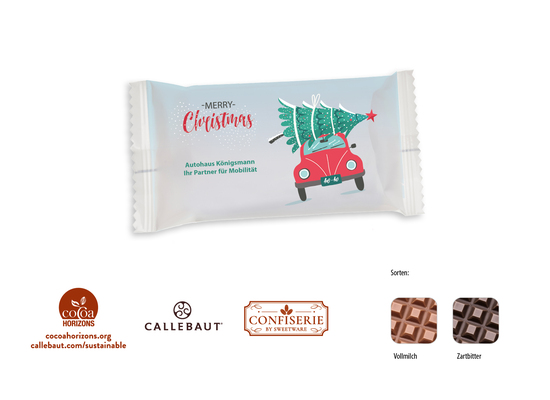 Schokolade 20 g Tafel, Inhalt: Callebaut Vollmilch ca. 20 g
