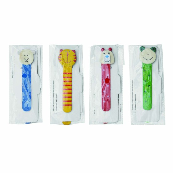 Holz-Lesezeichen FUNNY ANIMALS, 4-fach sortiert, Preis pro Stück