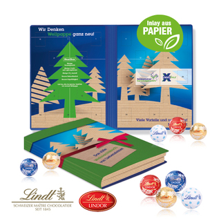 Adventskalender Weihnachtsbuch mit Lindt Minis