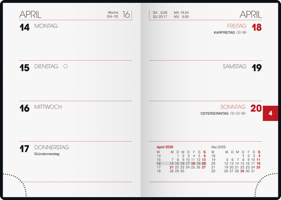 Mini-Taschenkalender, blau