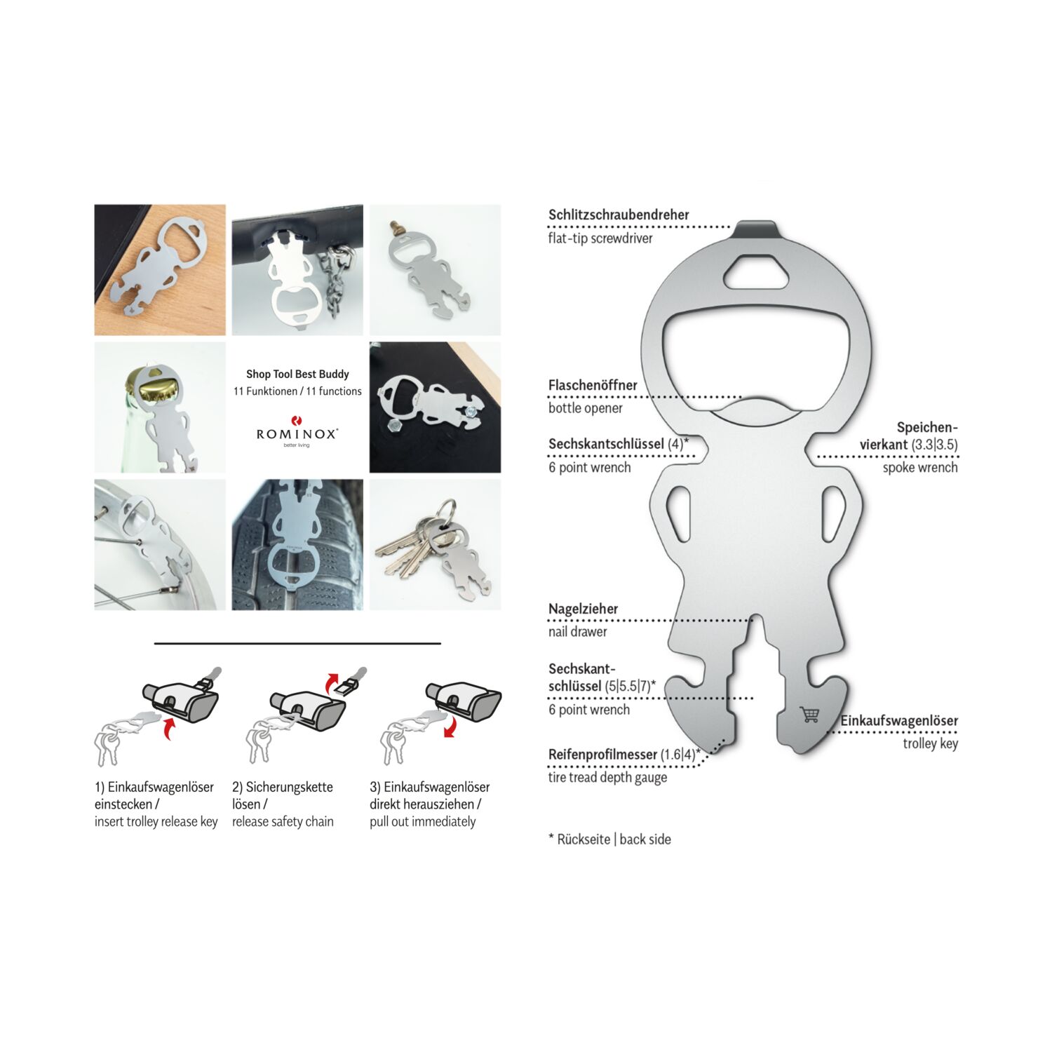 ROMINOX® Shop Tool // Best Buddy - 11 Funktionen