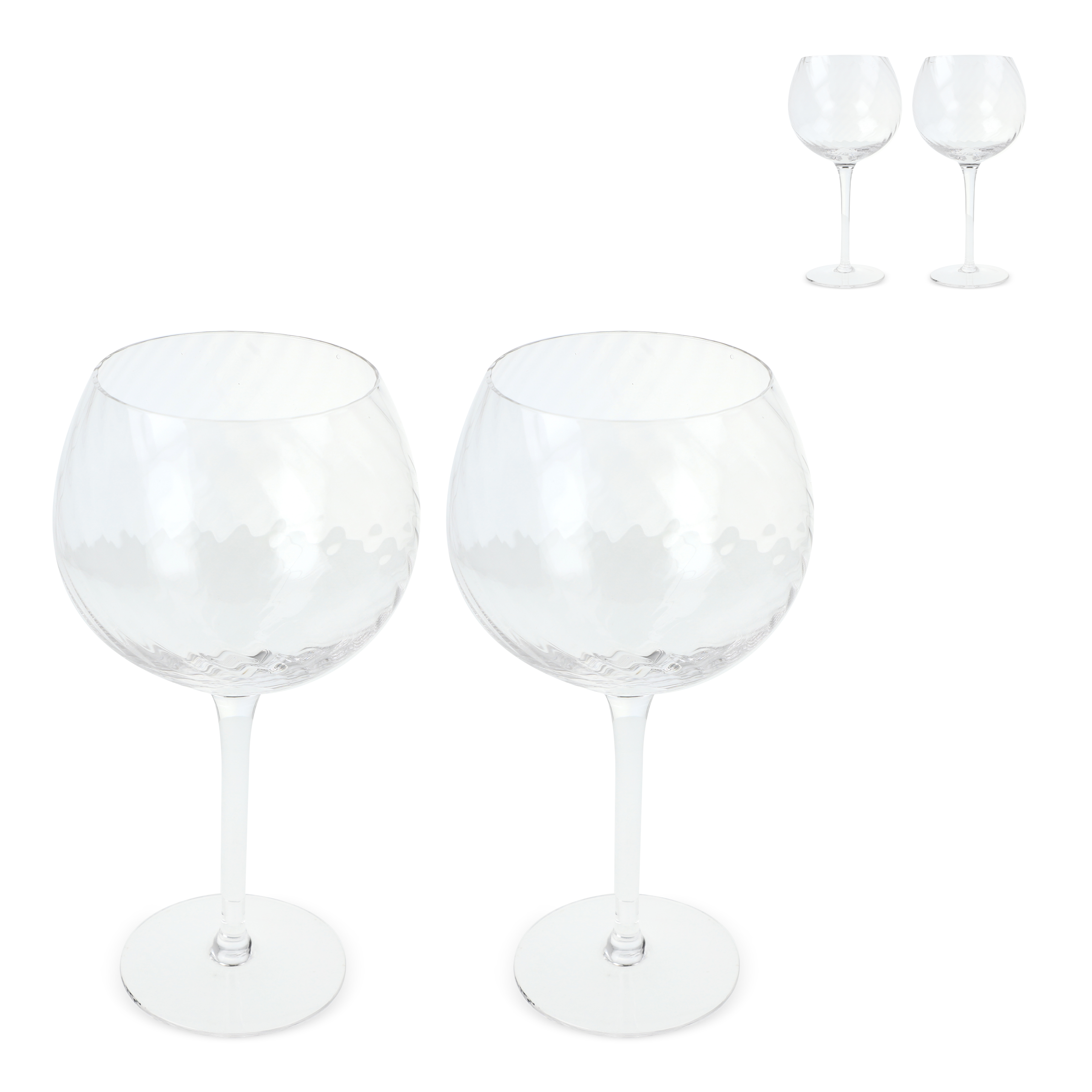 Byon Opacity 2er-Set Weingläser mit stilvollem Glasmuster 470ml