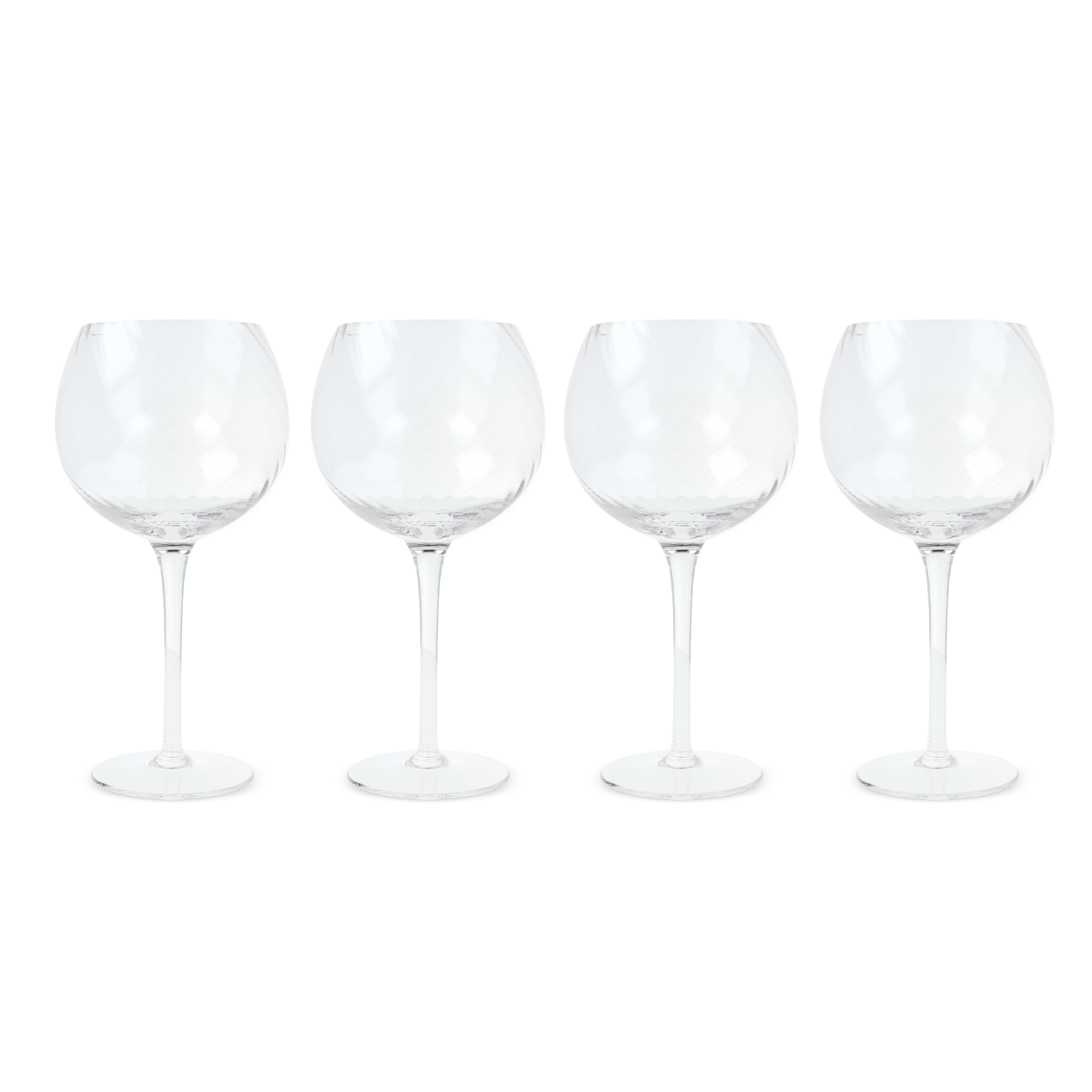 Byon Opacity 4er-Set Weingläser mit stilvollem Glasmuster 470ml