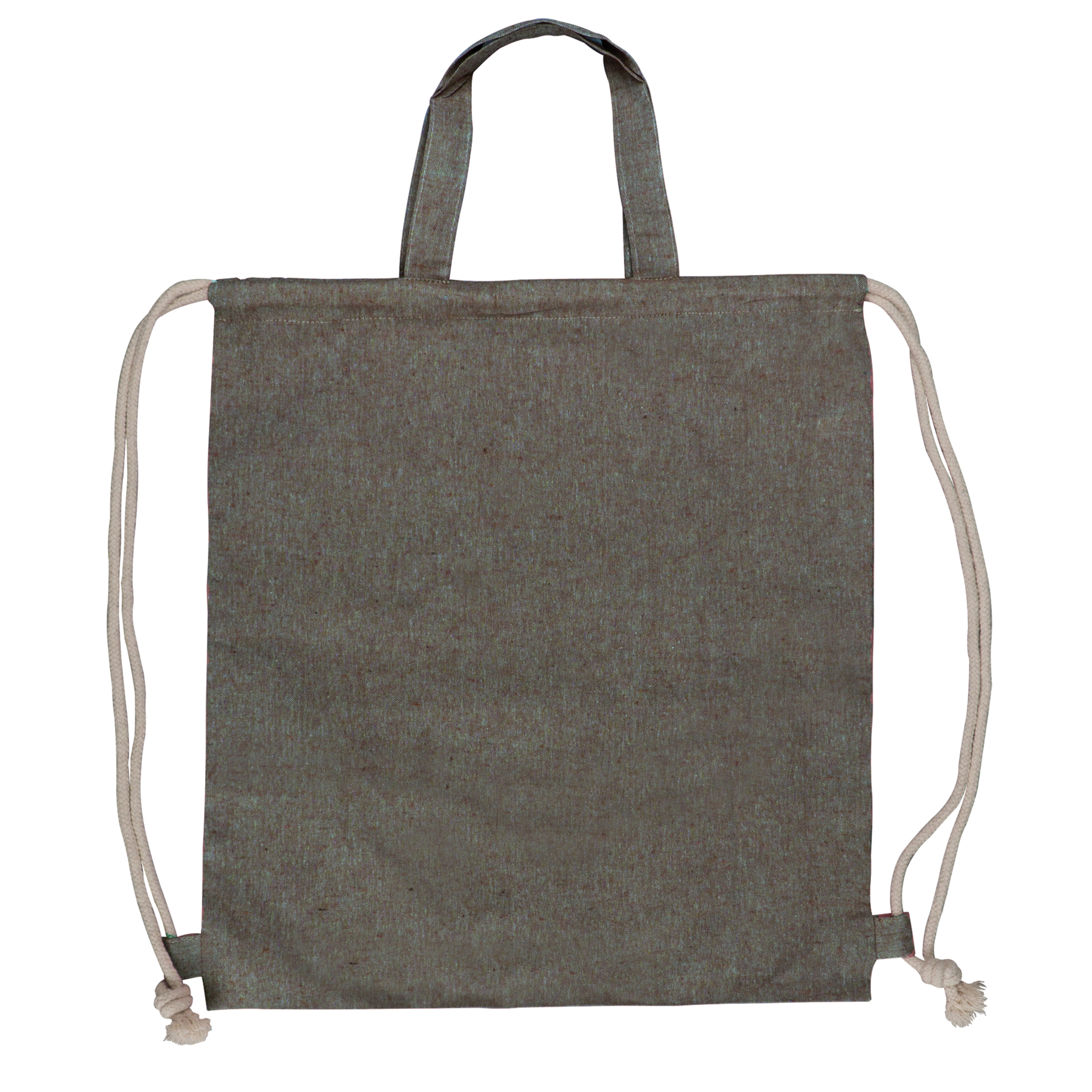 Tasche/Beutel mit Kordelzug aus recycelter Baumwolle 38x42cm