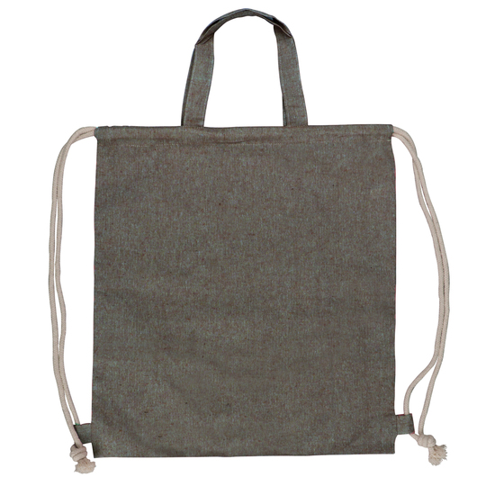 Tasche/Beutel mit Kordelzug aus recycelter Baumwolle 38x42cm
