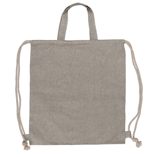 Tasche/Beutel mit Kordelzug aus recycelter Baumwolle 38x42cm