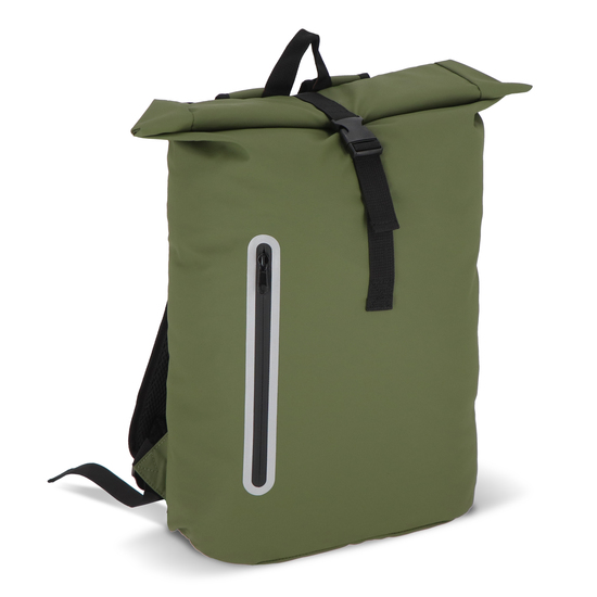 PU-beschichteter R-PET 600D Rolltop-Rucksack 20L