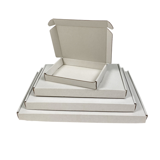 Versandkartonagen  VPD121 25,5 x 16 x 2,5 cm weiss