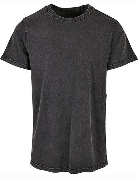 BY190 Acid Washed Round Neck Tee