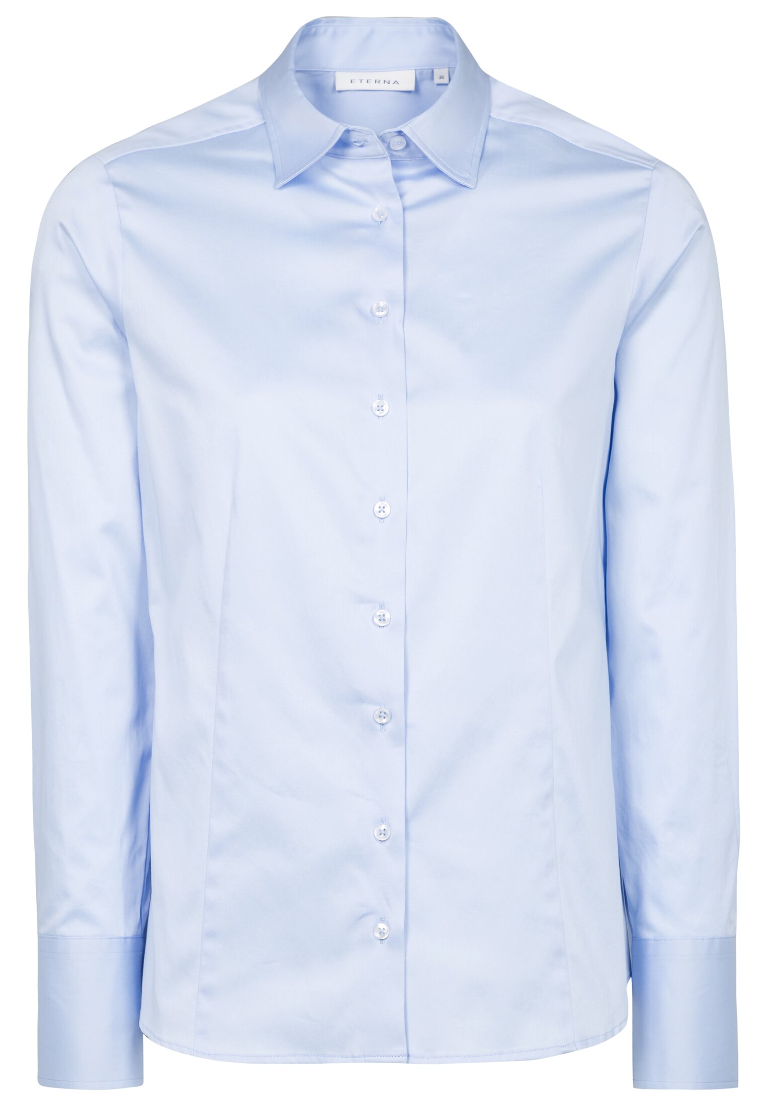 Eterna Bluse Satin Shirt- Tailliert - Ohne Brusttasche