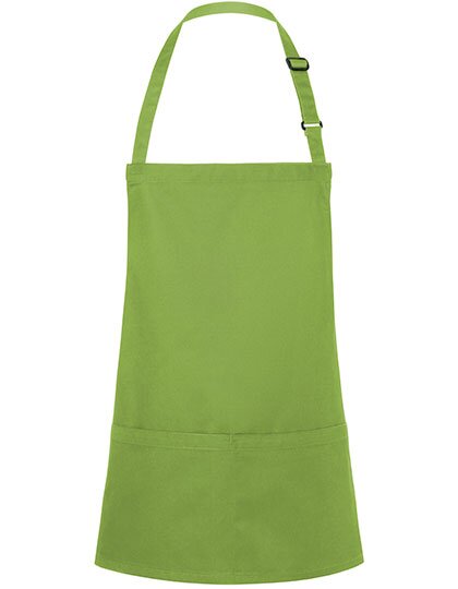 Kurze Latzschürze Basic mit Schnalle und Tasche