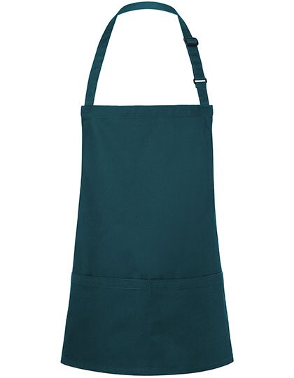 Kurze Latzschürze Basic mit Schnalle und Tasche