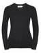Ladies` V-Neck Knitted Pullover