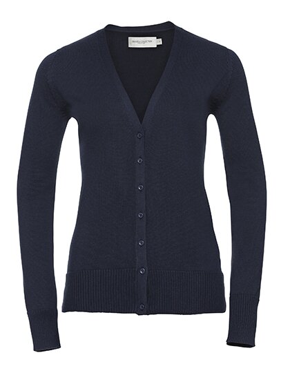Ladies` V-Neck Knitted Cardigan