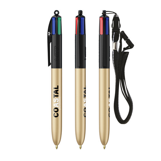 BIC® 4 Farben Glacé mit Schlüsselband