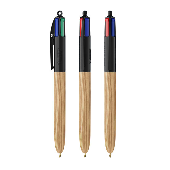 BIC® 4 Farben Wood Style