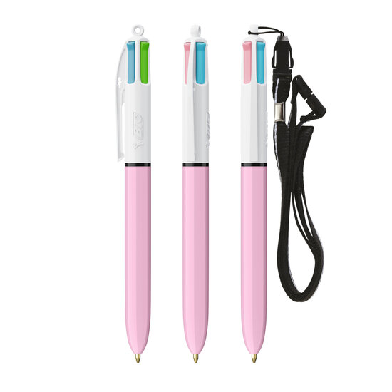 BIC® 4 Colours Fashion mit Lanyard Kugelschreiber