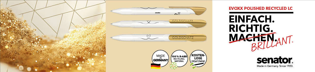 die6 Senator evoxx gold schwarz silber kugel schreiber