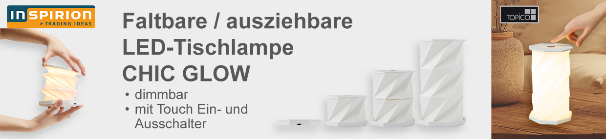 die6 werbemittel lampe led tischlampe ausziehbar faltbar
